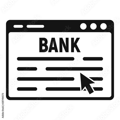 Web banking icon. Simple illustration of web banking vector icon for web design isolated on white background