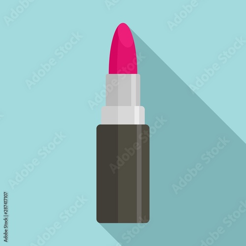 Female lipstick icon. Flat illustration of female lipstick vector icon for web design