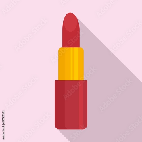 Luxury lipstick icon. Flat illustration of luxury lipstick vector icon for web design