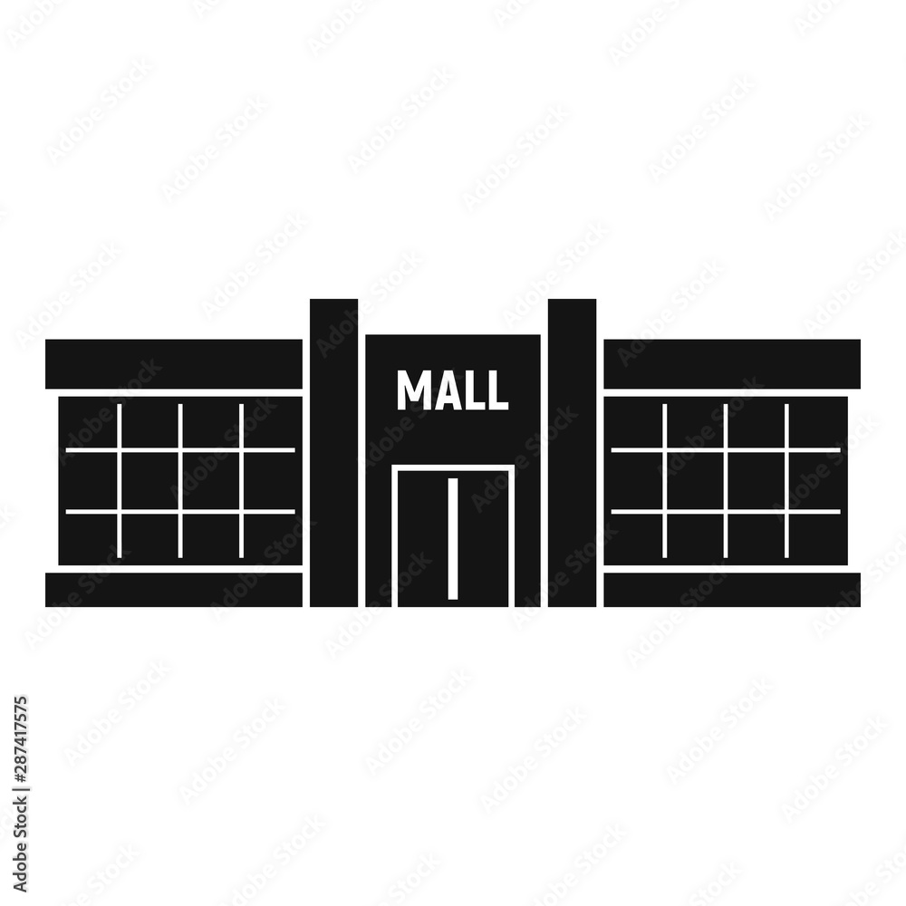 Retail mall icon. Simple illustration of retail mall vector icon for web design isolated on white background