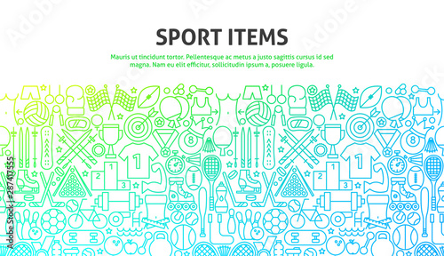 Sport Items Concept