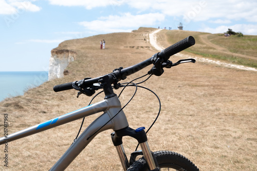 Mountain bike on Seven Sisters Cliffs