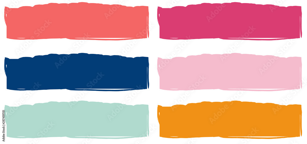 Vector paint, set rectangles brush stroke, brush, line or texture. Vector paint, set rectangles brush stroke, brush, line or texture.