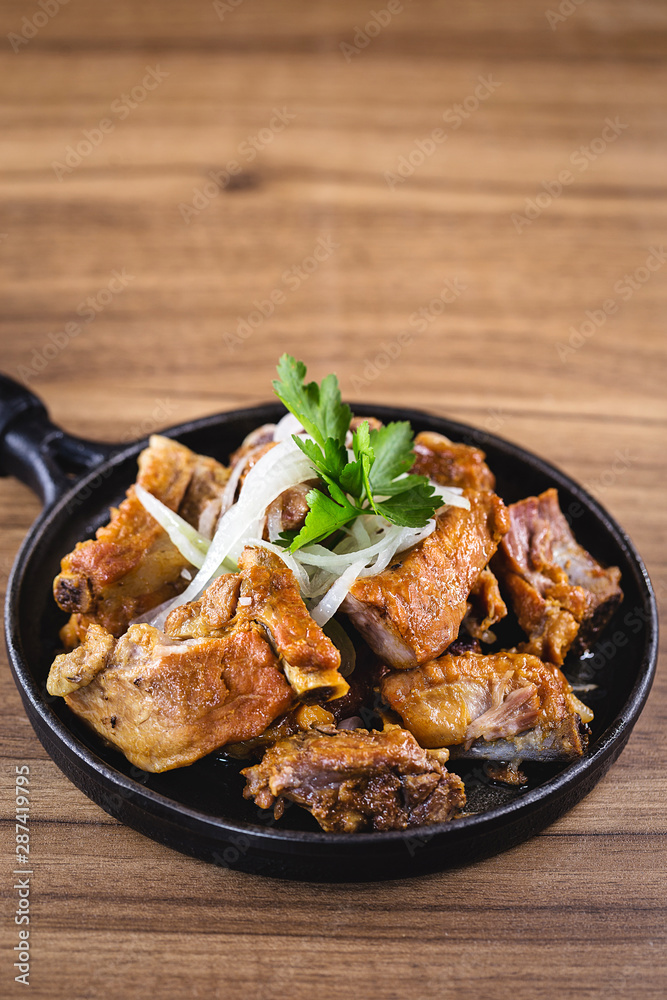 Pork ribs in Minas Gerais. Typical food of the state of Minas Gerais, Brazil.