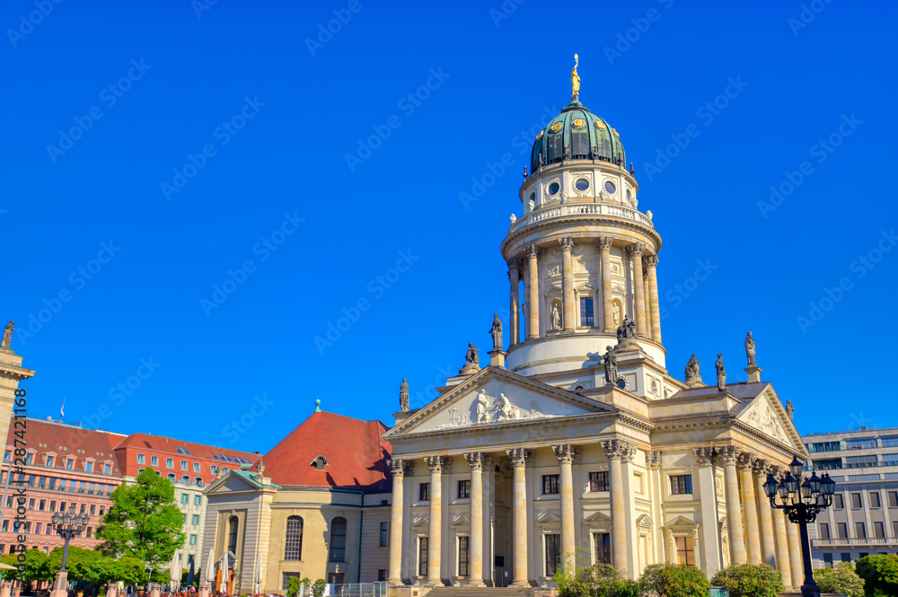 The churches located in Gendarmenmarkt square in Berlin, Germany.