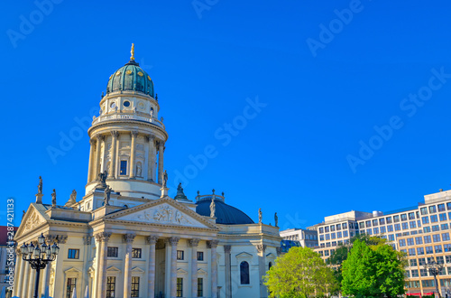 The churches located in Gendarmenmarkt square in Berlin, Germany.
