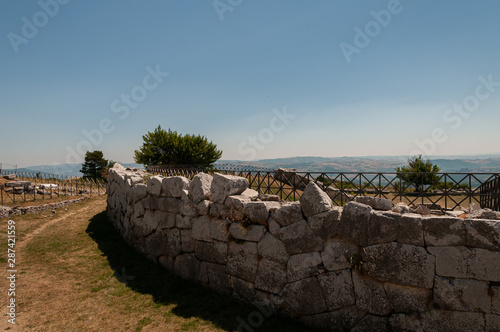 The Italico Sanctuary of Pietrabbondante. Is the most important architectural testimony of the religiosity of the Samnites Pentri nation. photo