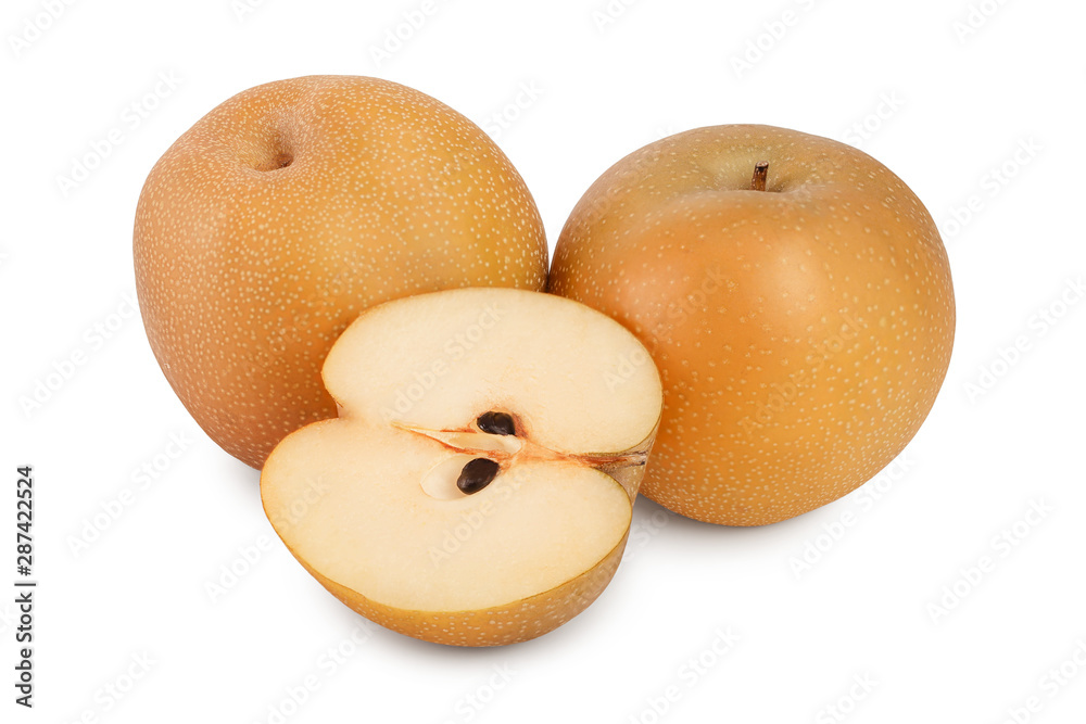 Fresh asian pear isolated on white background Fresh asian pear isolated on white background