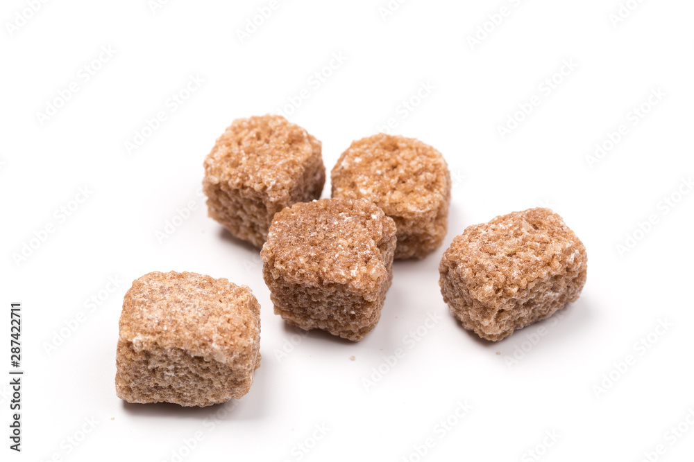 brown sugar isolated on white background. Top view. brown sugar isolated on white background. Top view.