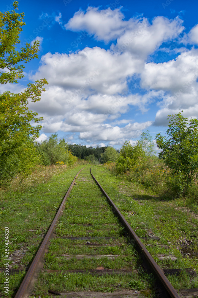 Obraz premium beautiful green railway