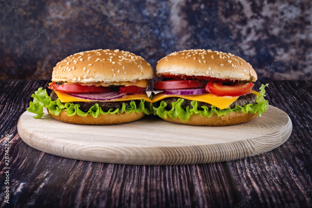 Delicious juicy burger