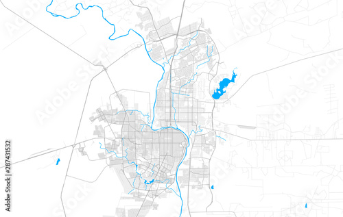 Rich detailed vector map of Laredo, Texas, U.S.A. photo