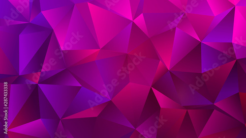 Saturated Magenta and Pink Low Poly Backdrop photo