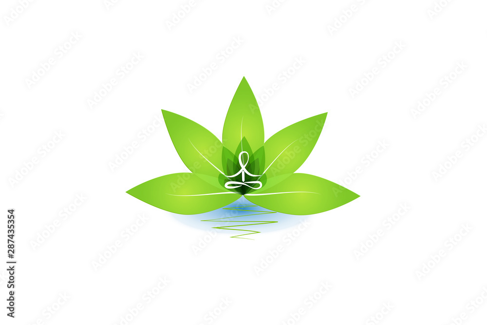 Lotus yoga man logo symbol web image vector Lotus yoga man logo symbol web image vector