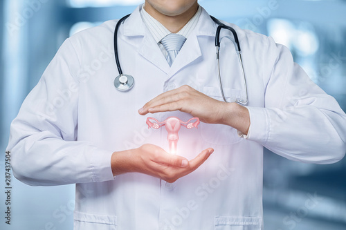 Photography The concept of protecting the health of the uterus.