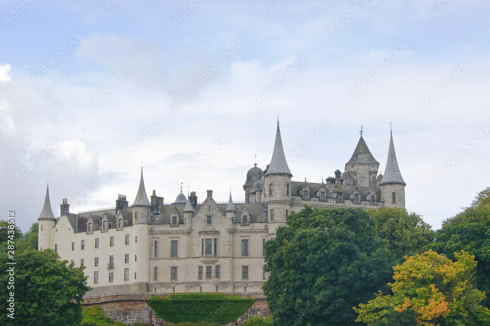 Dunrobin Castle near Golspie in Scotland. It is part of the North Coast 500 route.