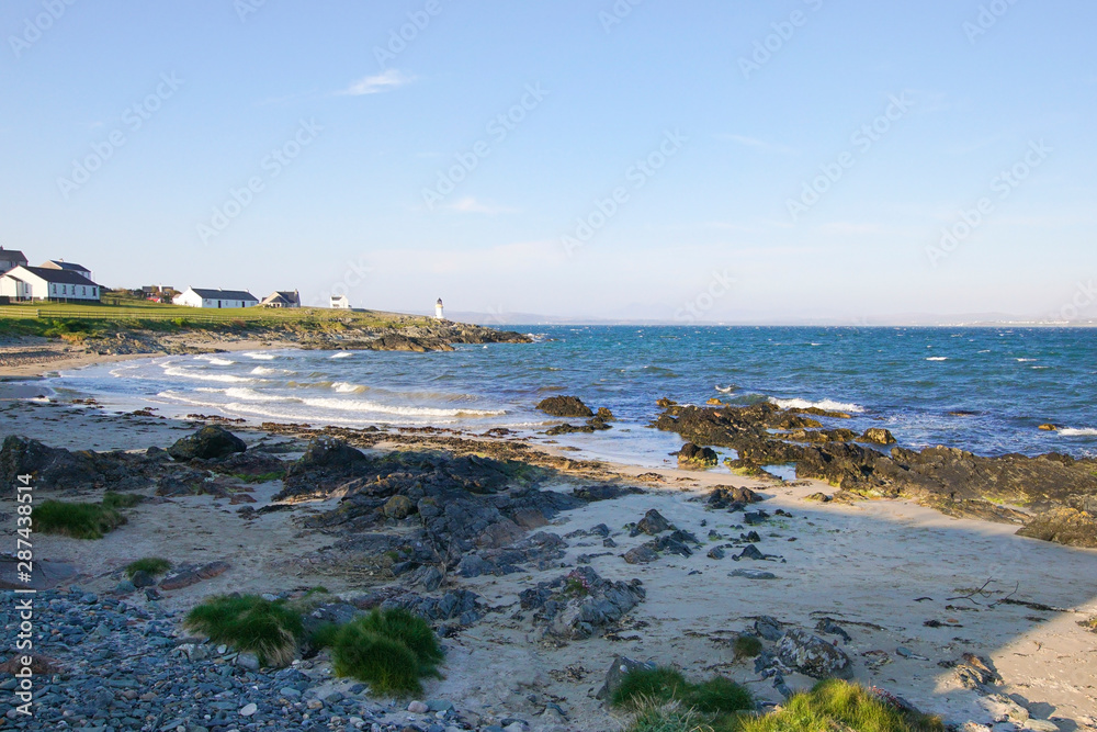 The village of Port Charlotte and Loch Indaal on the Isle of Islay