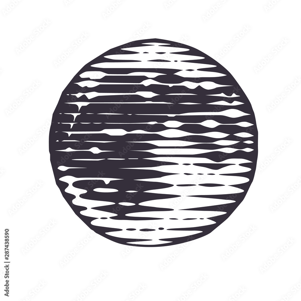 Vector illustration of the moon.