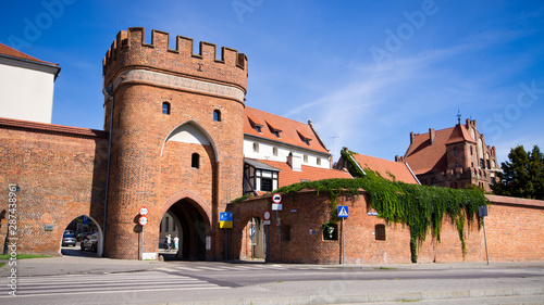 Famous gate in walls of Torun, Poland