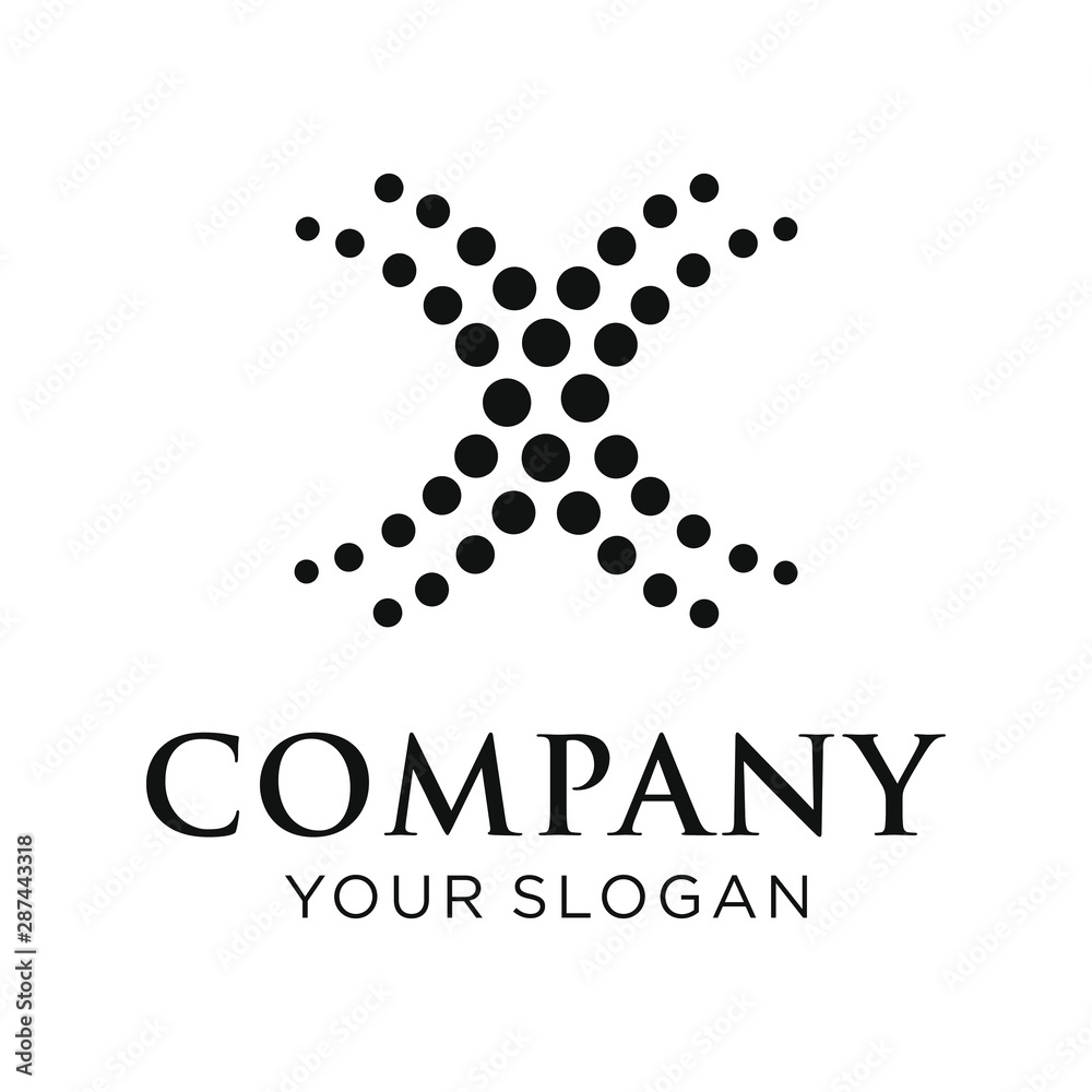 Cross with dots logo design template vector inspiration Cross with dots logo design template vector inspiration