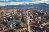 Aerial view of Zakopane and Tatry mountains