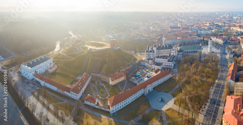 Aerial panorama of Vilnius old town