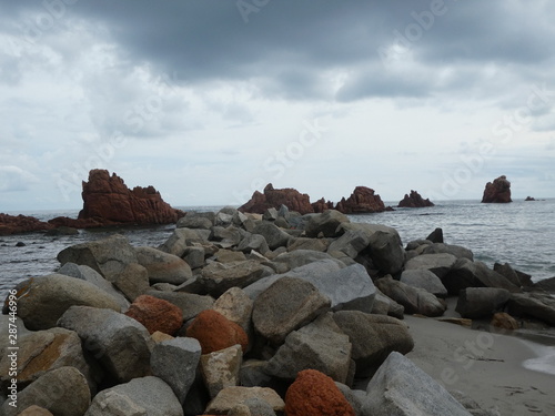 Stones on the beach. Sardinia