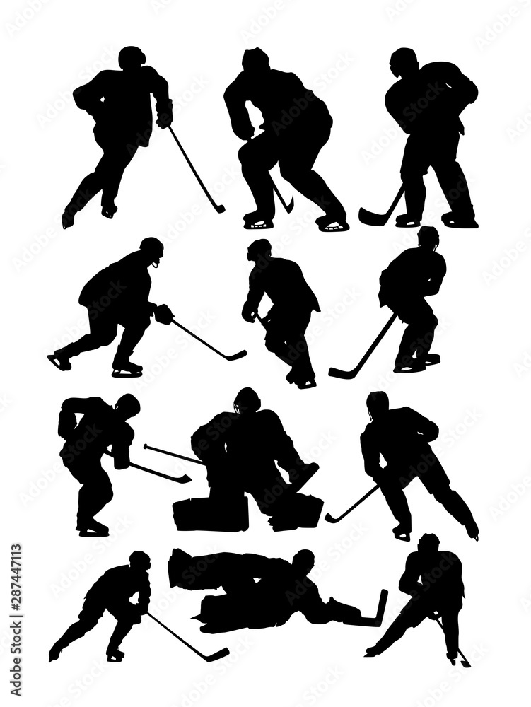 Obraz premium hockey players vector illustration