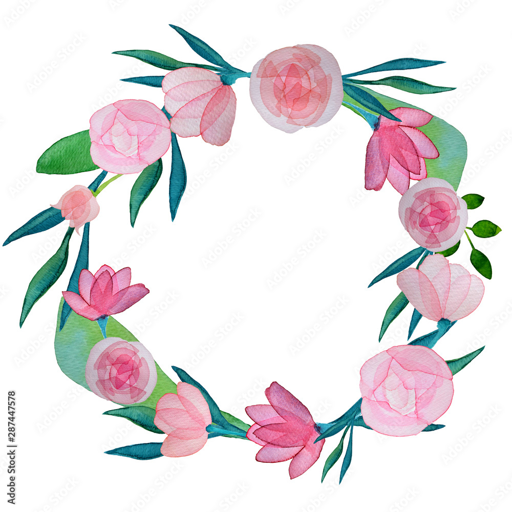 custom made wallpaper toronto digitalWatercolor flowers set. Floral collection with flowers and leaves. Drawing watercolor. Spring or summer design for invitation, wedding or greeting cards, bags, t-shirts