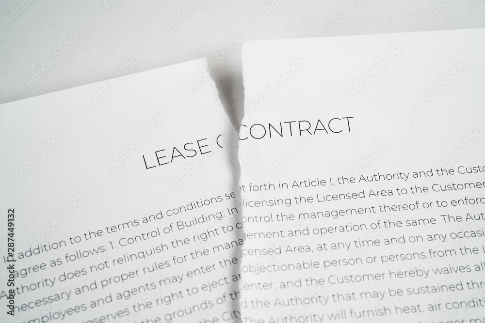 Fototapeta premium torn up Lease contract
