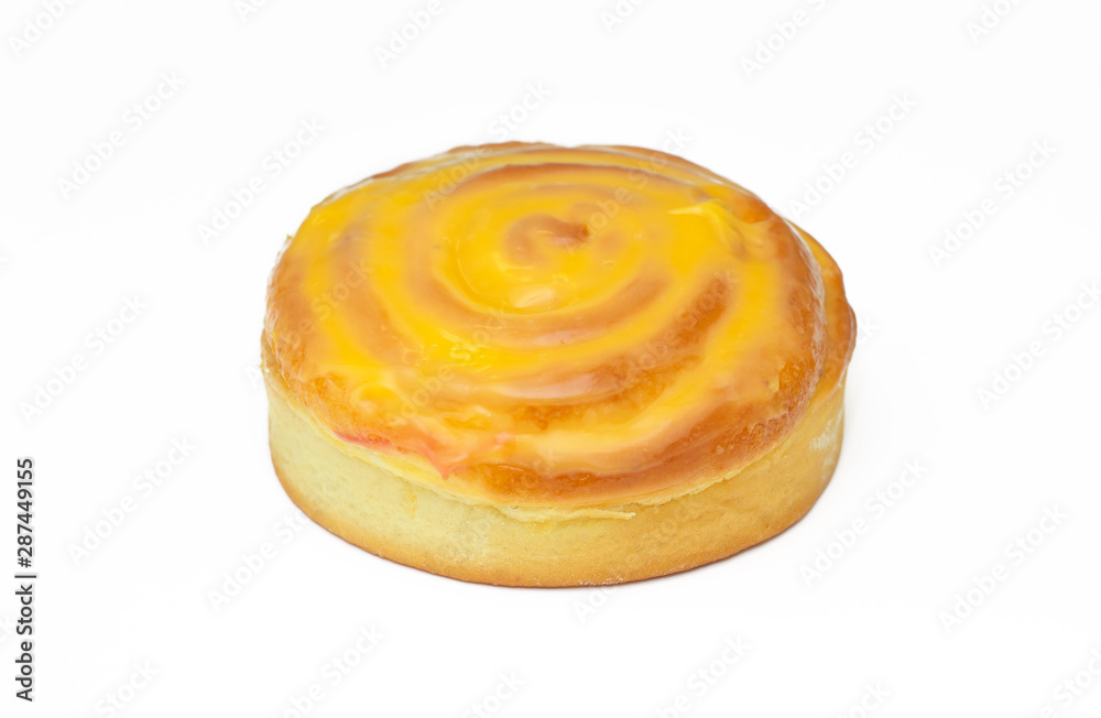 photo of a fresh delicious donut on a white background photo of a fresh delicious donut on a white background