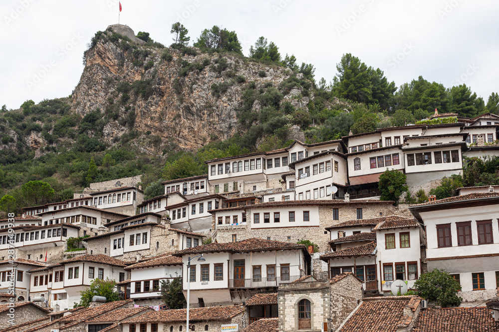 View of Berat and Castle from the City, Albania