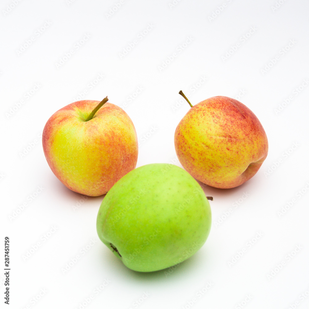 apples and pears isolated on white background apples and pears isolated on white background