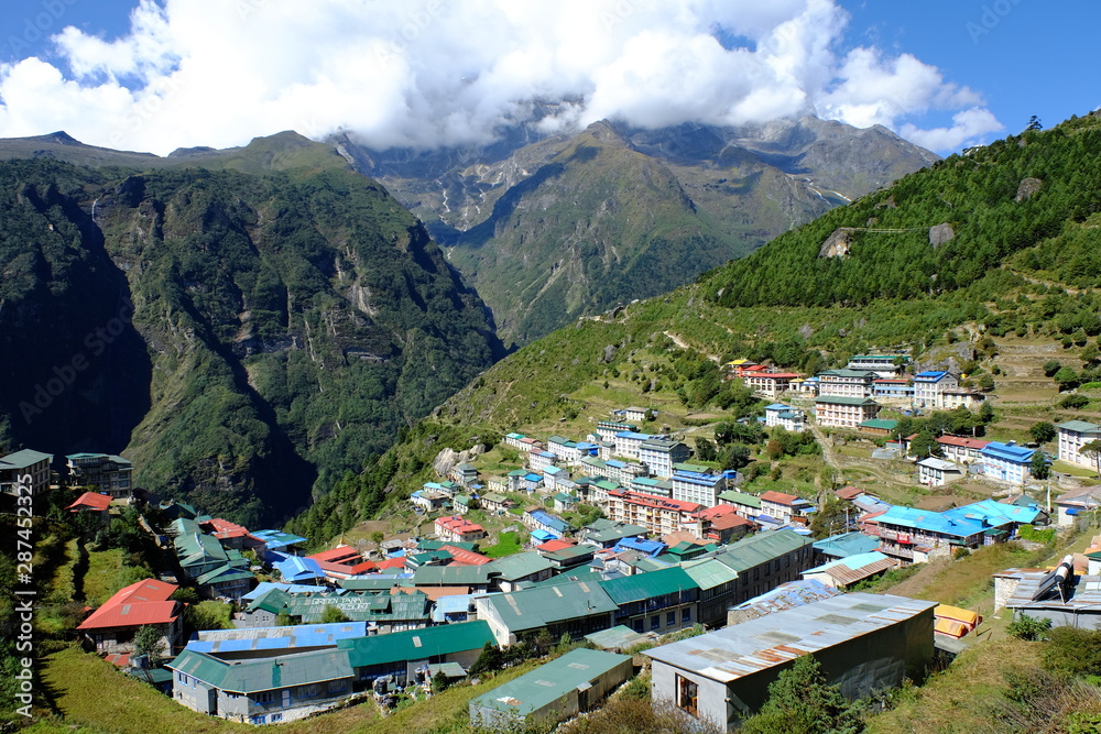 Fototapeta premium Namche Bazaar - Himalayas village