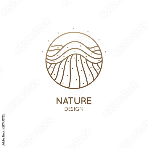 Wave logo pattern structure of water