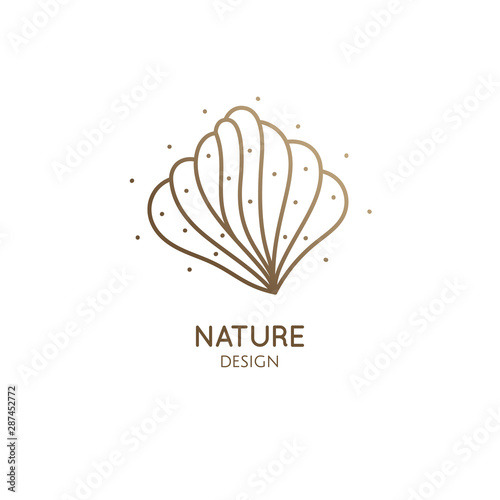 Abstract seashell simple logo