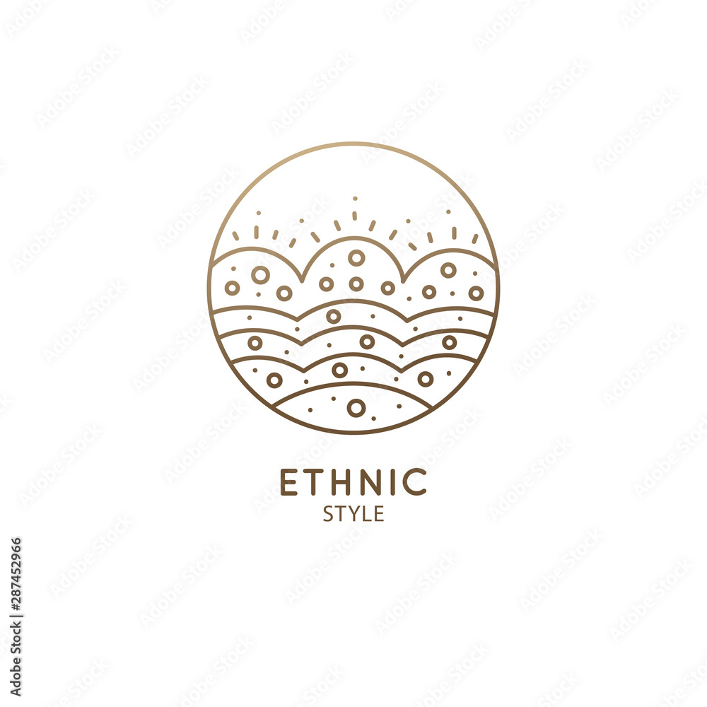 Fototapeta premium Abstract sacred symbol of nature logo