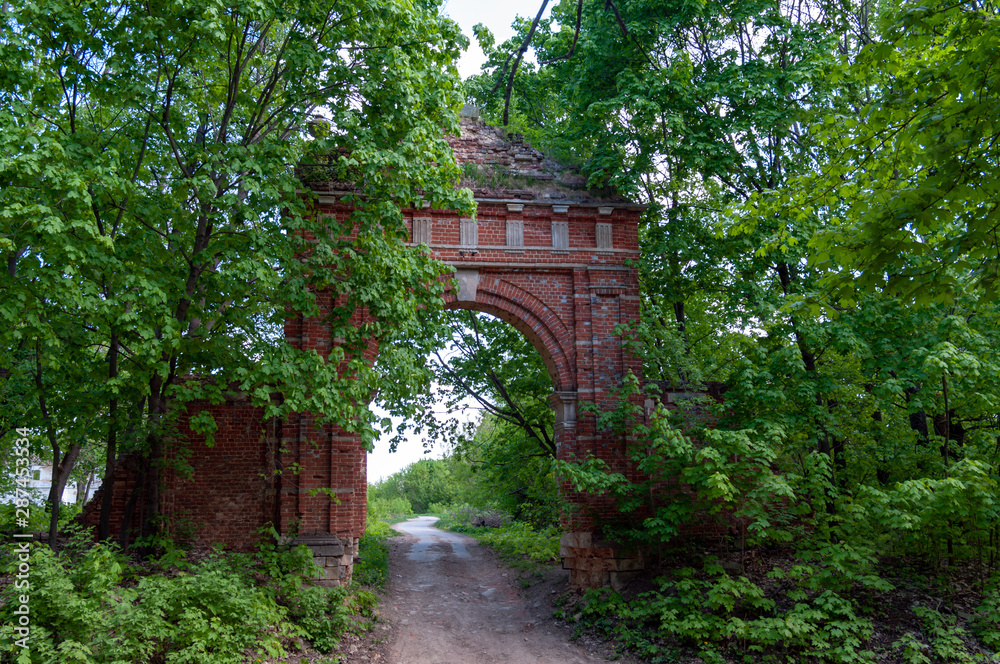 Main Gate Arch of the Muromtsevs' estate, Balovnevo village, Dankov district, Lipetsk region, Russian Federation