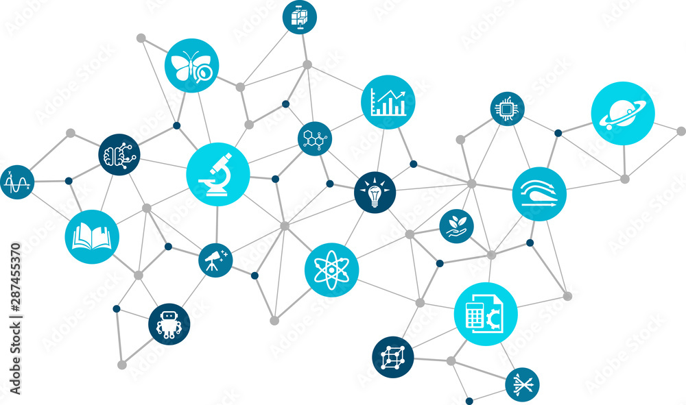 stem icon concept – science, technology, engineering, mathematics / science education – vector illustration stem icon concept – science, technology, engineering, mathematics / science education – vector illustration