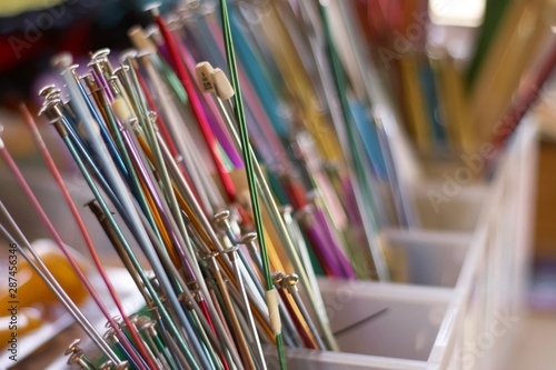 Colorful Bunch of Knitting Needles