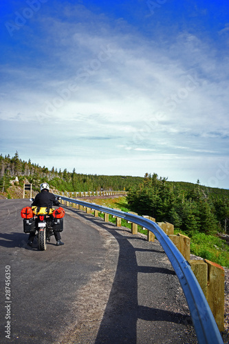 Biker on Cabot Trail
