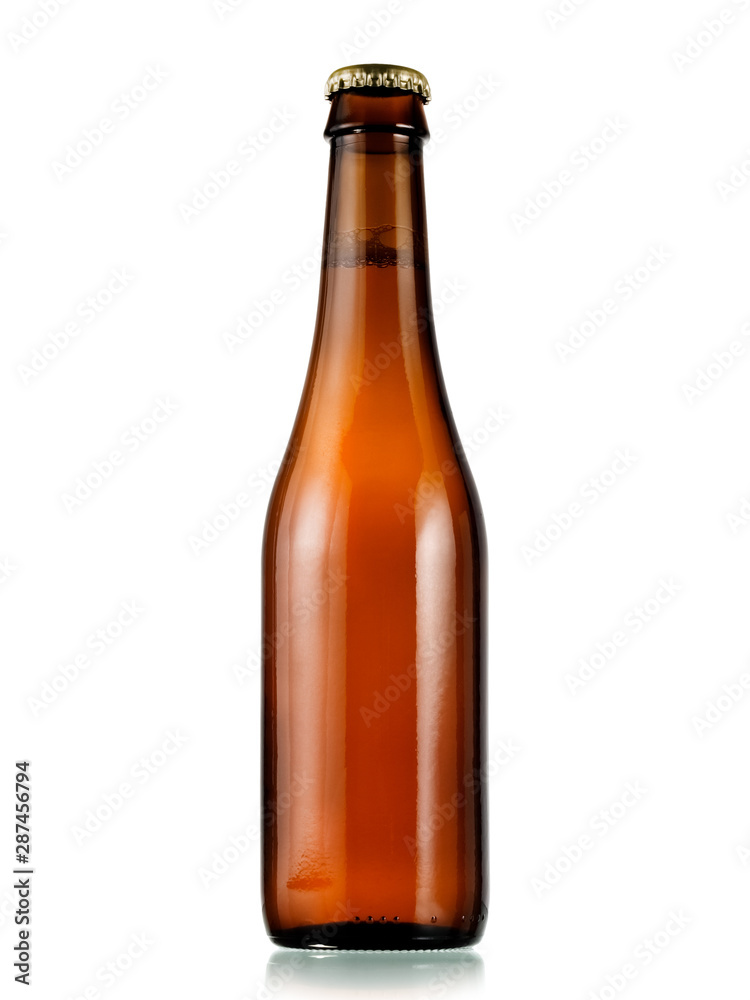 Small brown beer bottle