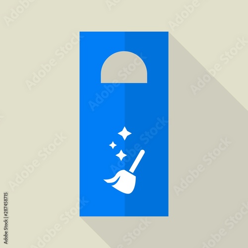 Please clean room tag icon. Flat illustration of please clean room tag vector icon for web design