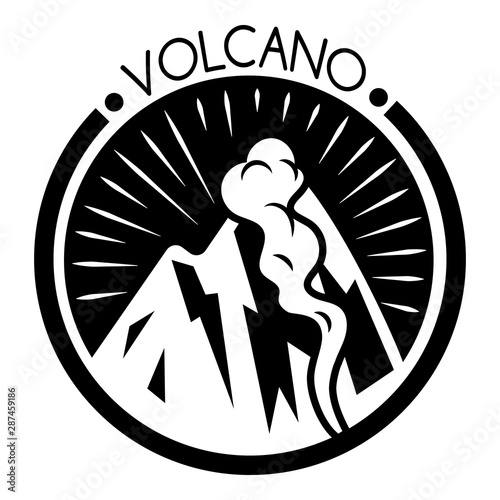 Volcano hill logo. Simple illustration of volcano hill vector logo for web design isolated on white background