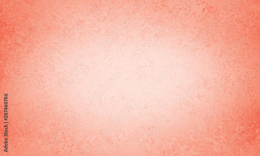 Coral pink and red orange paper background texture with old grunge ...