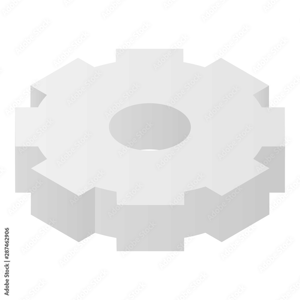 Fototapeta premium Cog wheel icon. Isometric of cog wheel vector icon for web design isolated on white background