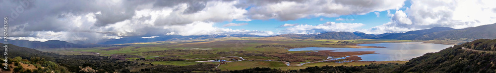 Panorama of the Lake Henshaw area in San Diego County