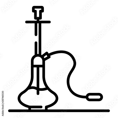Arabic hookah icon. Outline arabic hookah vector icon for web design isolated on white background