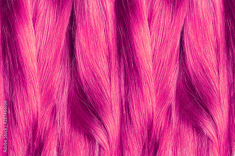 Obraz premium Curled pink hair as background, texture