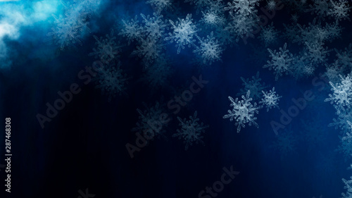 Empty dark, winter scene wi...